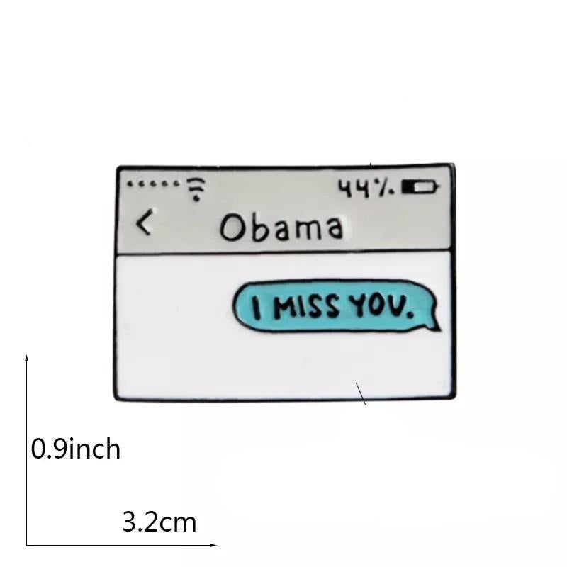 Obama Text Pin