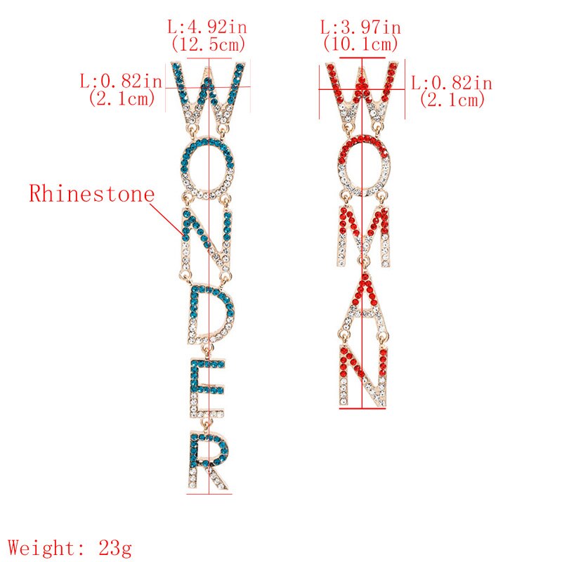Silver Wonder Woman Earrings