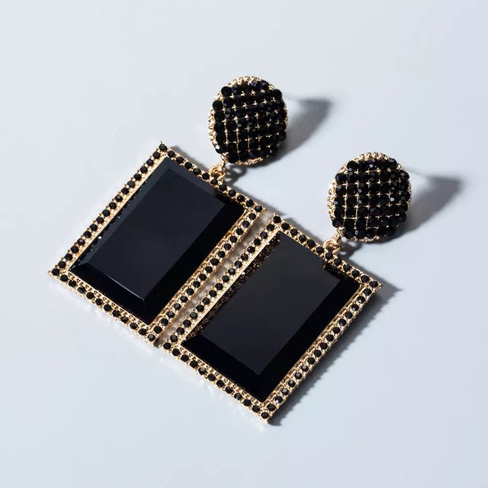 Large Square Up Earrings