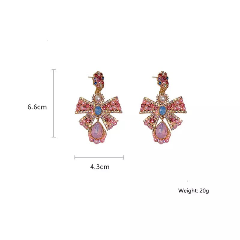Pink Bow Earrings