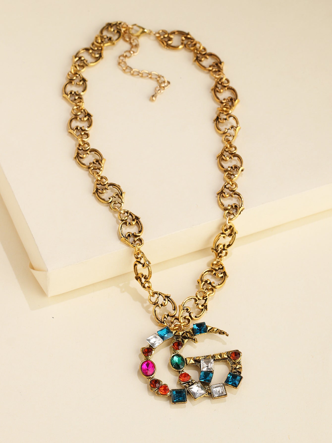 Rainbow GG Necklace