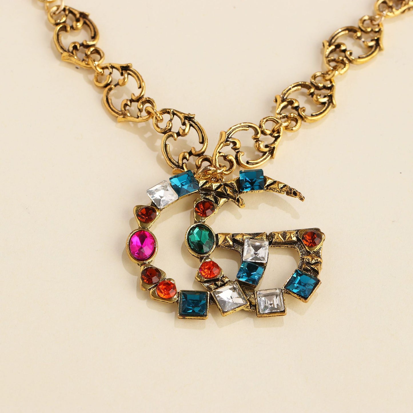 Rainbow GG Necklace