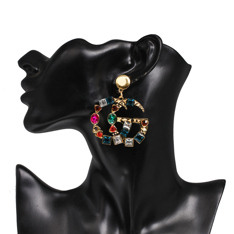 Large Rainbow GG Earrings