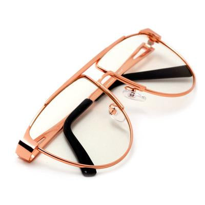 Flat Top Aviators Rose Gold