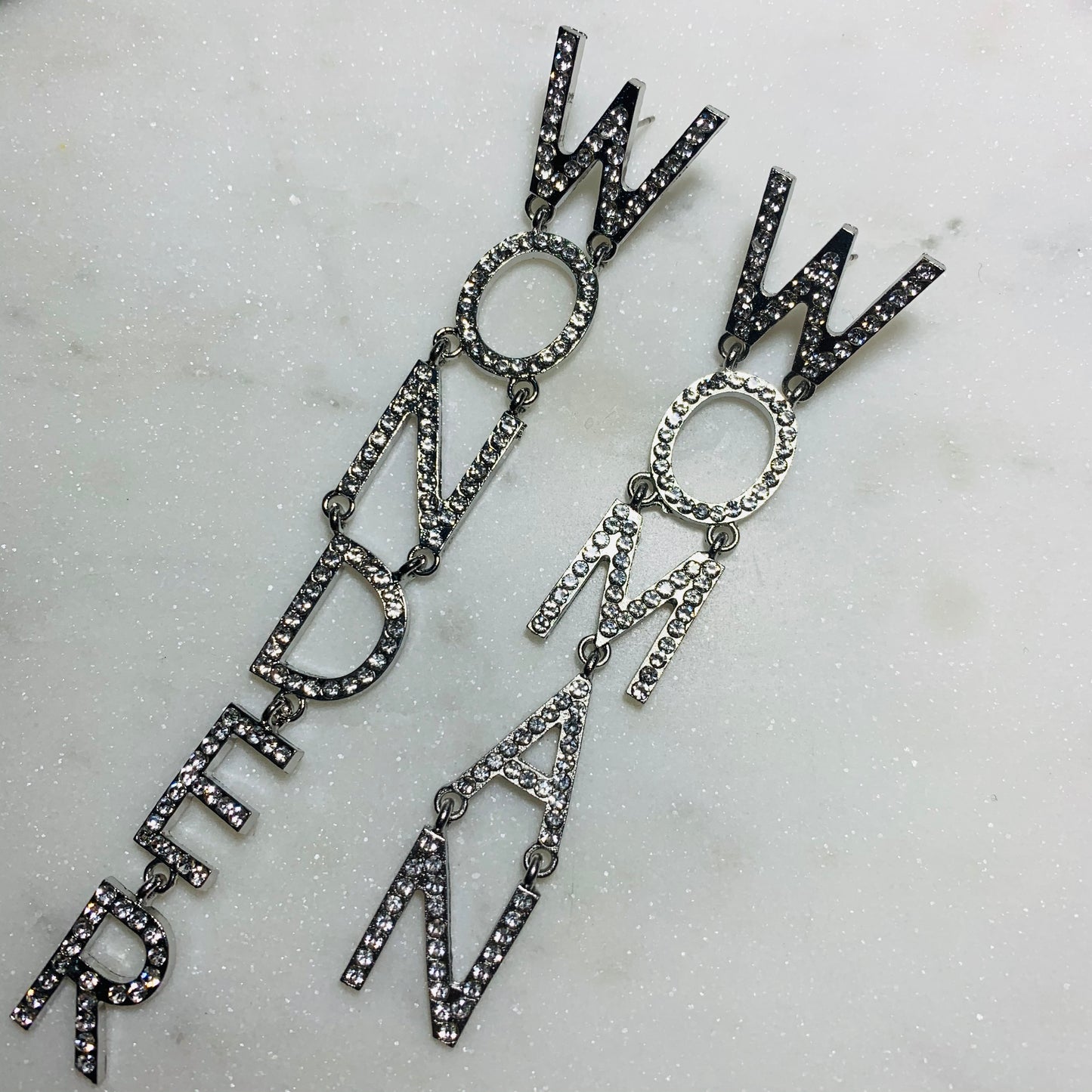 Silver Wonder Woman Earrings