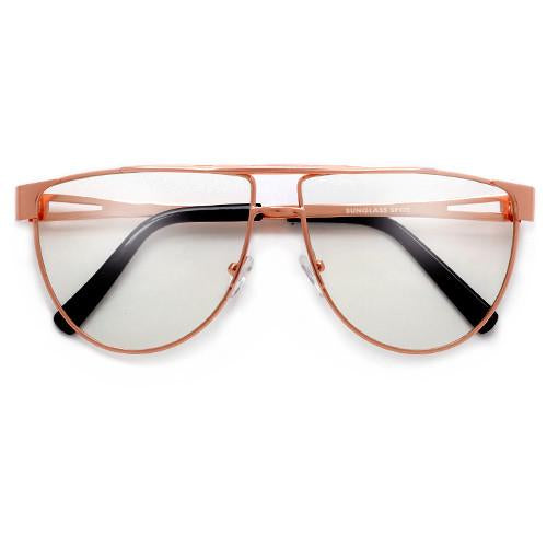 Flat Top Aviators Rose Gold