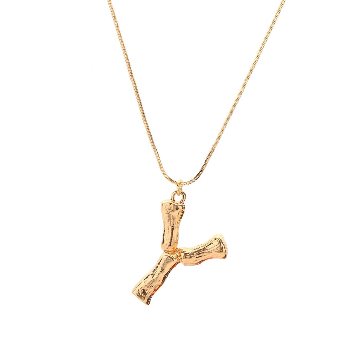 Bamboo Y Pendant w/ chain