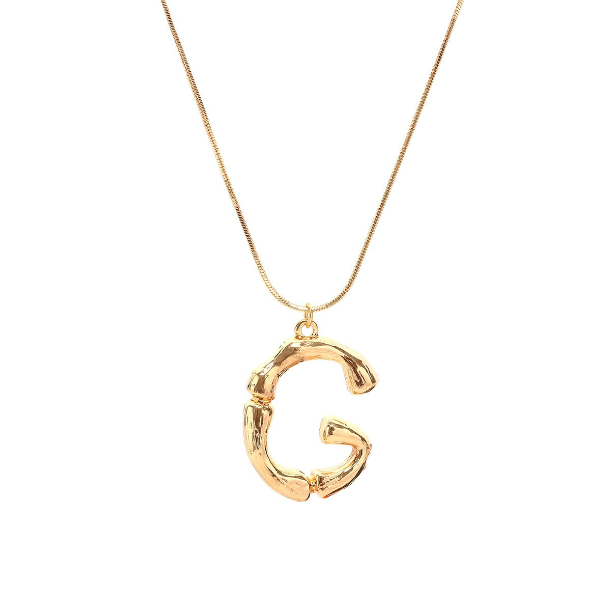 Bamboo G Pendant w/ chain