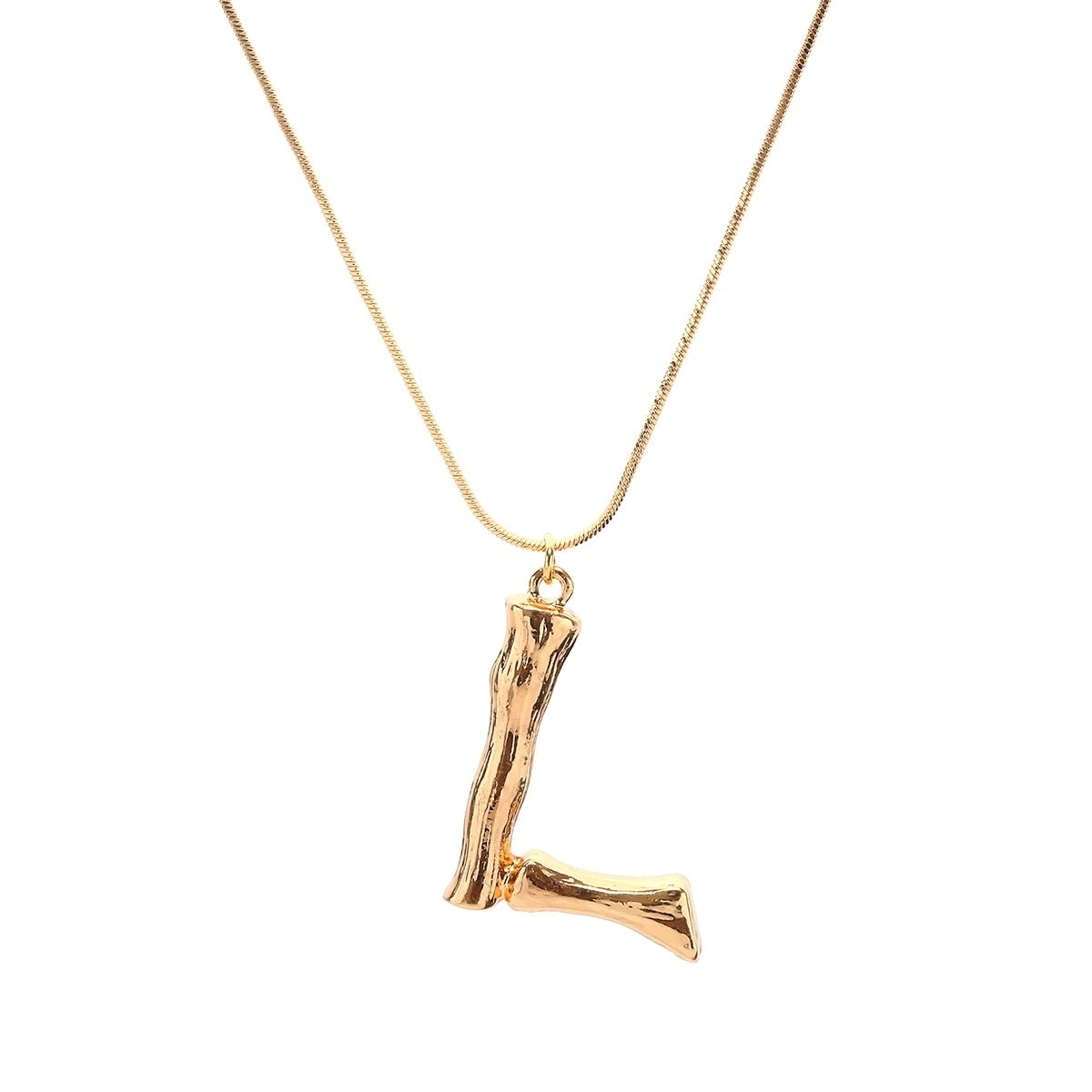 Bamboo L Pendant w/ chain