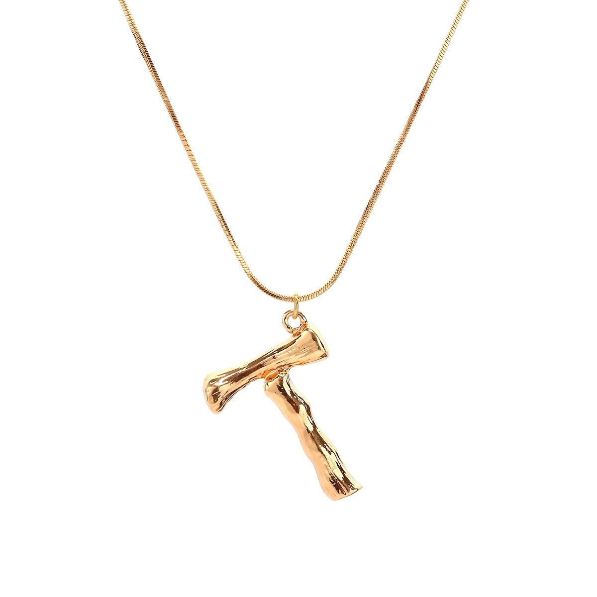 Bamboo T Pendant w/ chain