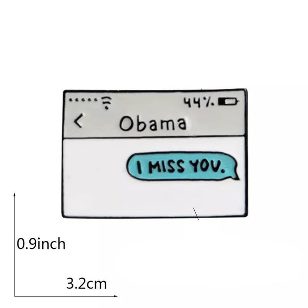Obama Text Pin