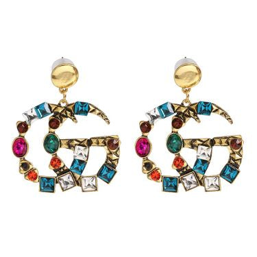 Large Rainbow GG Earrings