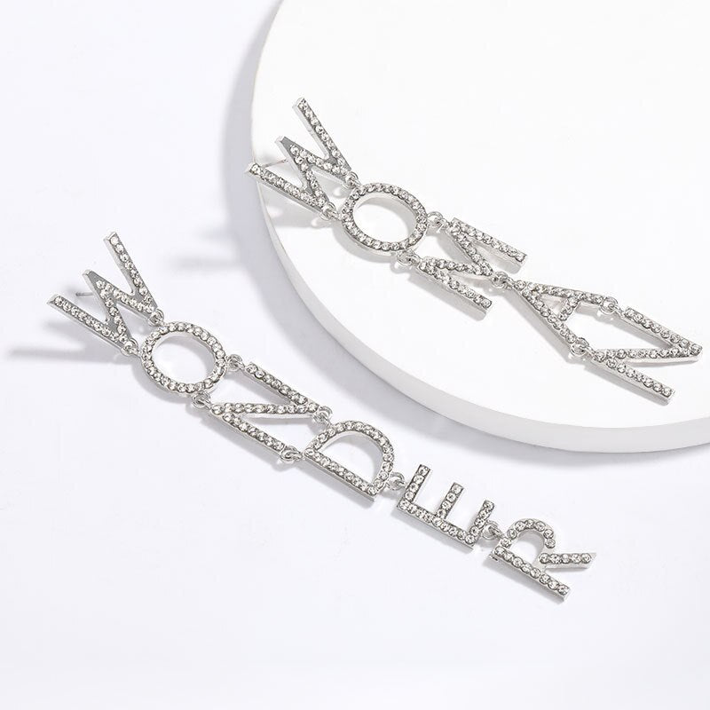 Silver Wonder Woman Earrings