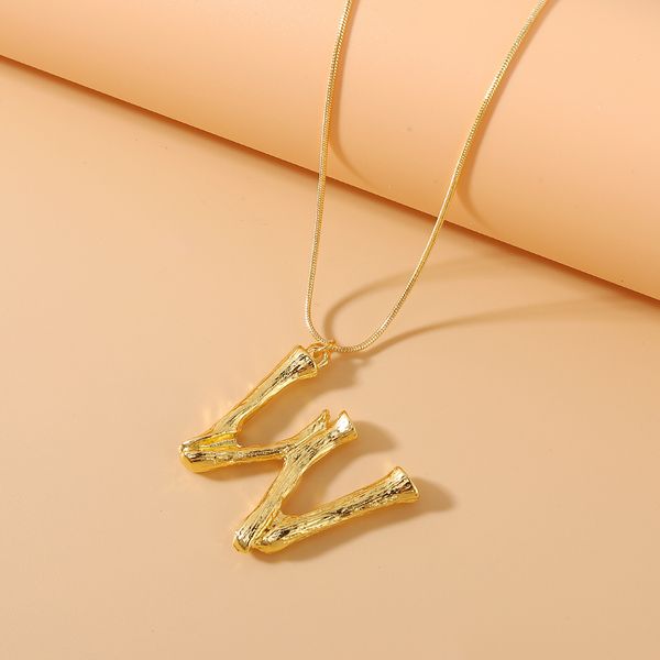Bamboo W Pendant w/ chain