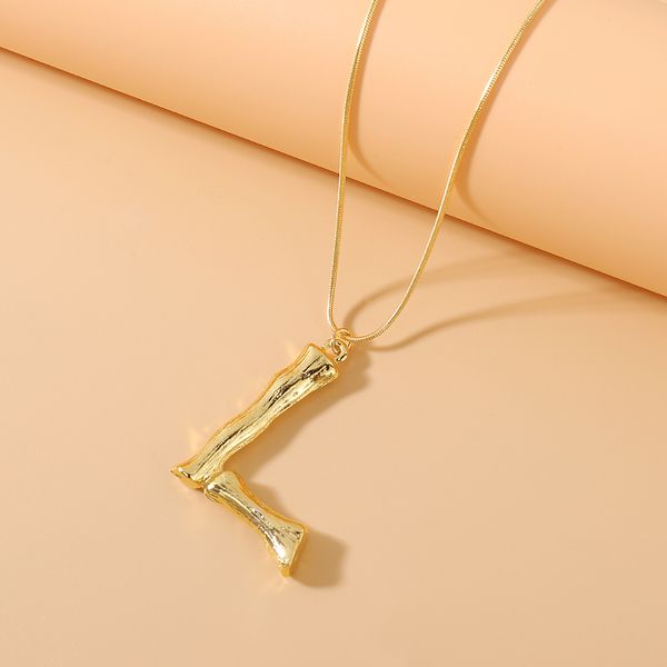 Bamboo L Pendant w/ chain