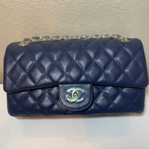 Navy Quilted Bag