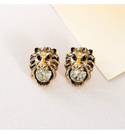 Lion Head Stud Earrings