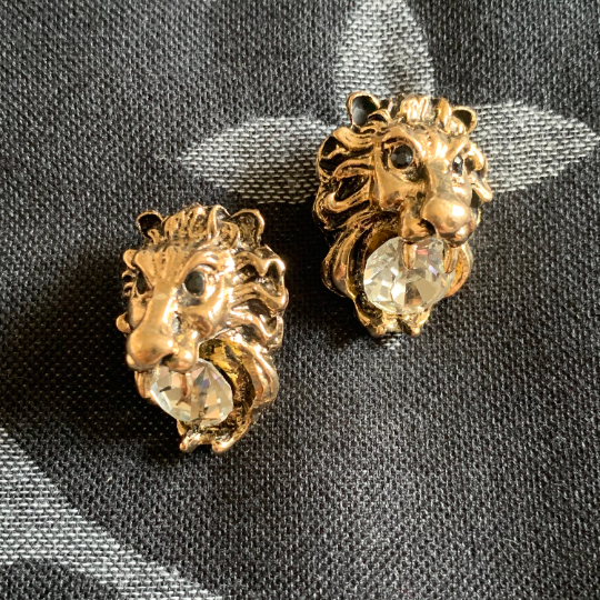 Lion Head Stud Earrings