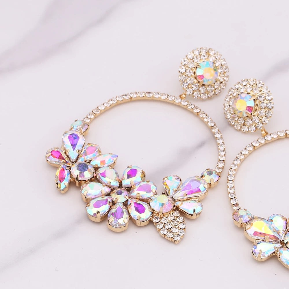 Bodacious Hoop Crystal Earrings