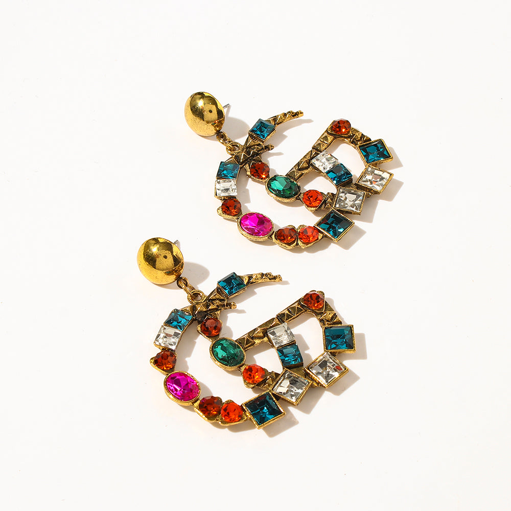 Large Rainbow GG Earrings