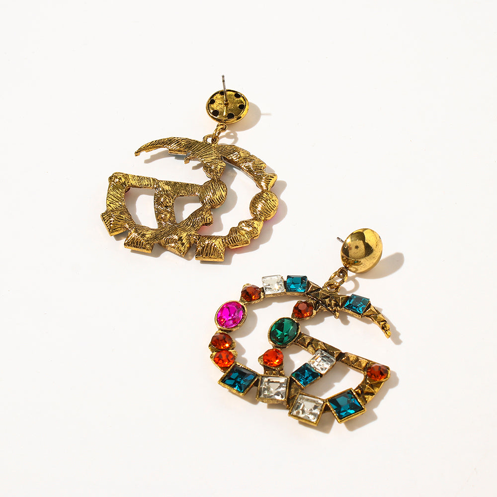 Large Rainbow GG Earrings
