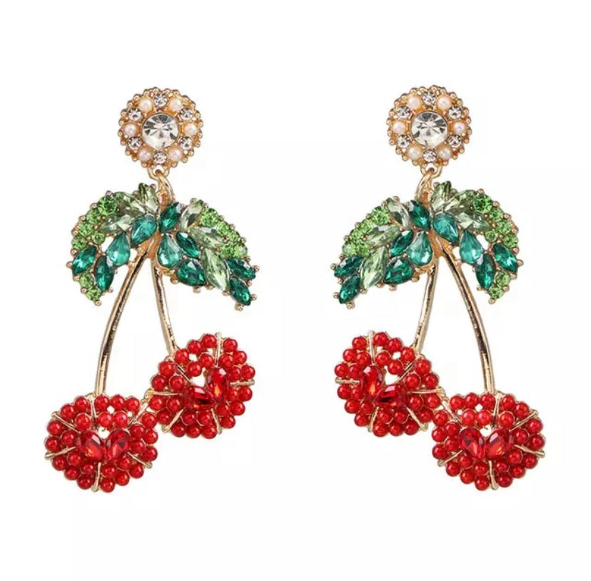 Cherry Drop Earrings