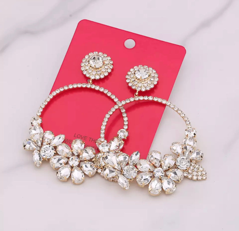Bodacious Hoop Crystal Earrings