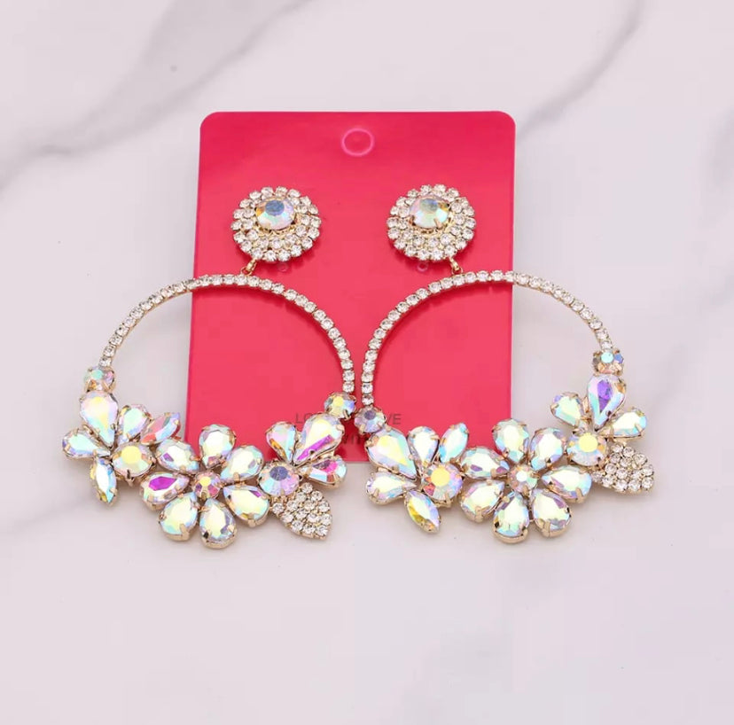 Bodacious Hoop Crystal Earrings