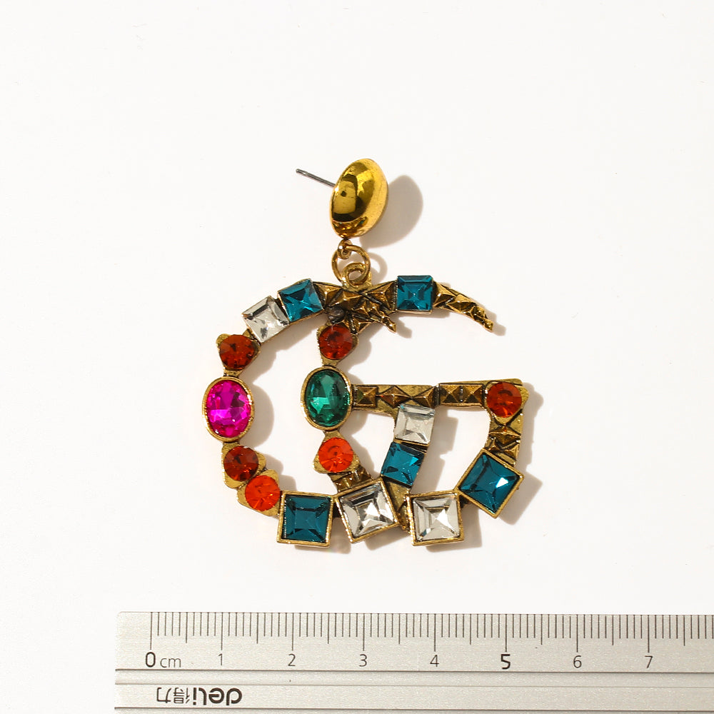 Large Rainbow GG Earrings