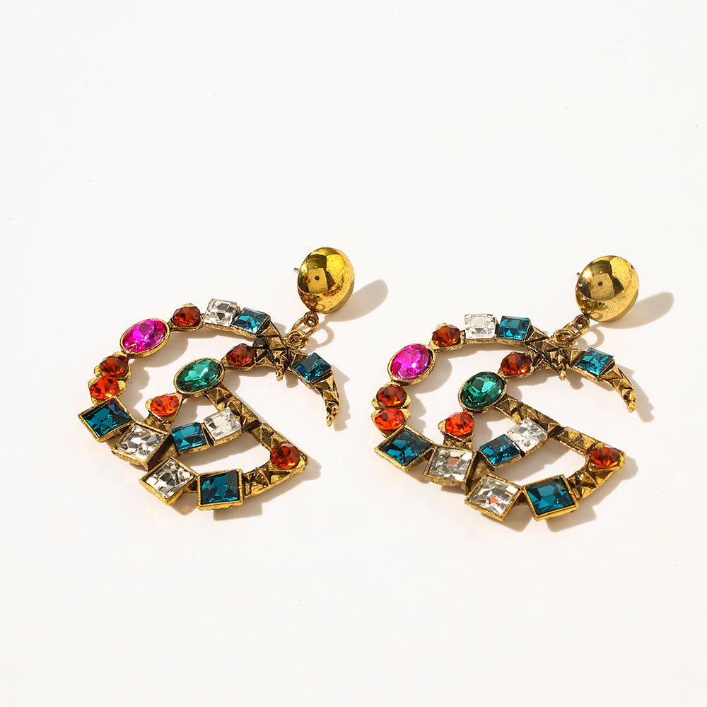 Large Rainbow GG Earrings
