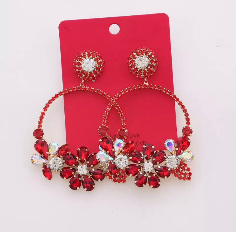 Bodacious Hoop Crystal Earrings